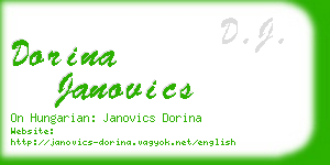 dorina janovics business card